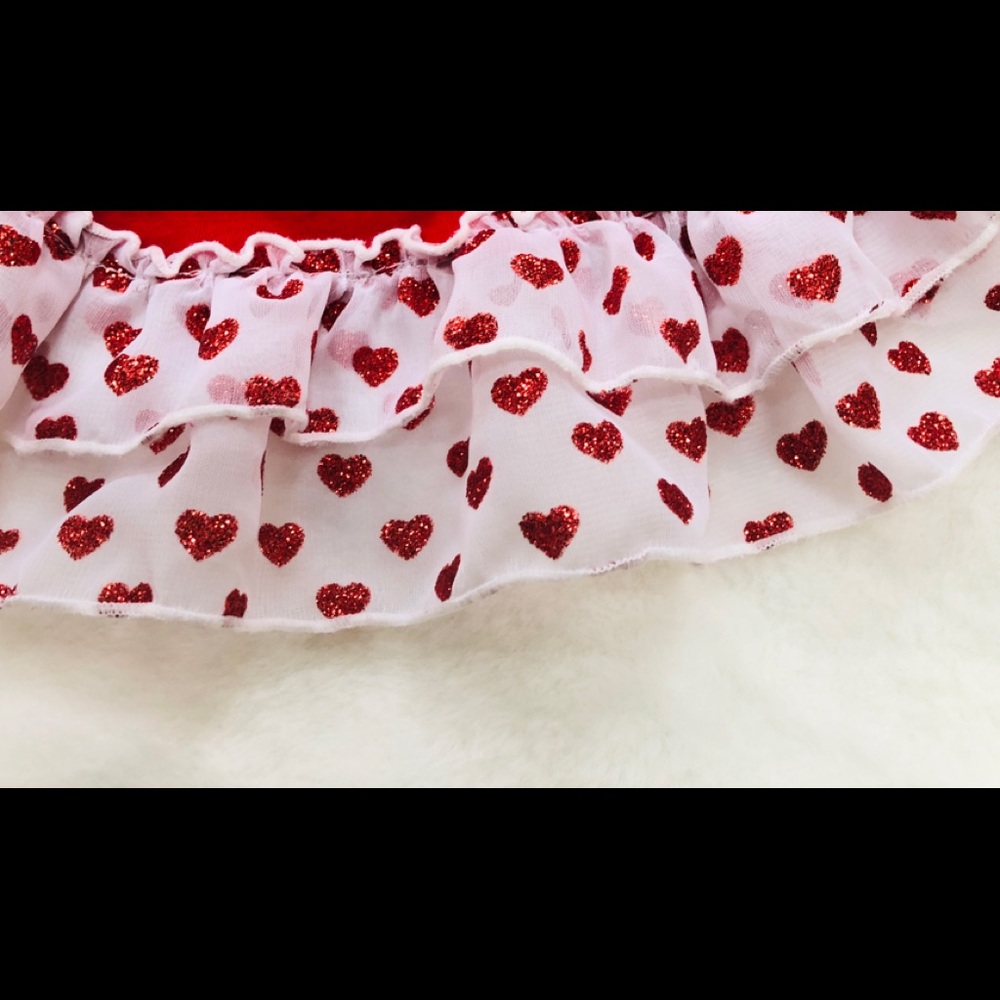 ❤️Red & White LOVE Doggie Dress with Ruffles❤️ - Picture 6 of 14